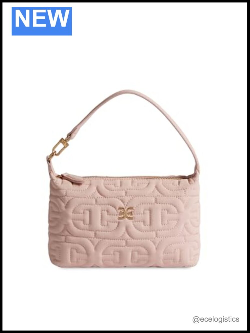 Sam Edelman Ethyl Demi Shoulder Bag Quilted PU Leather Zip